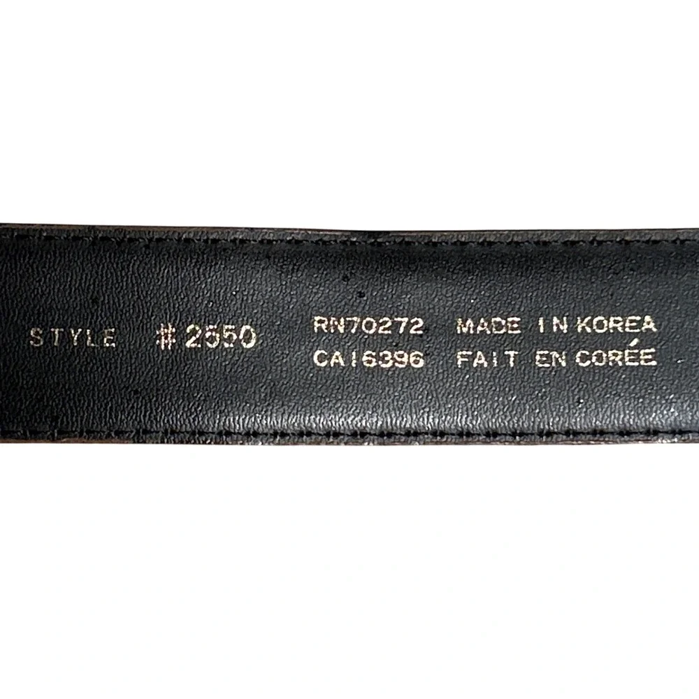 VTG‎ Liz Claiborne Diamond Stitch Leather Belt Honey Brown Size Medium